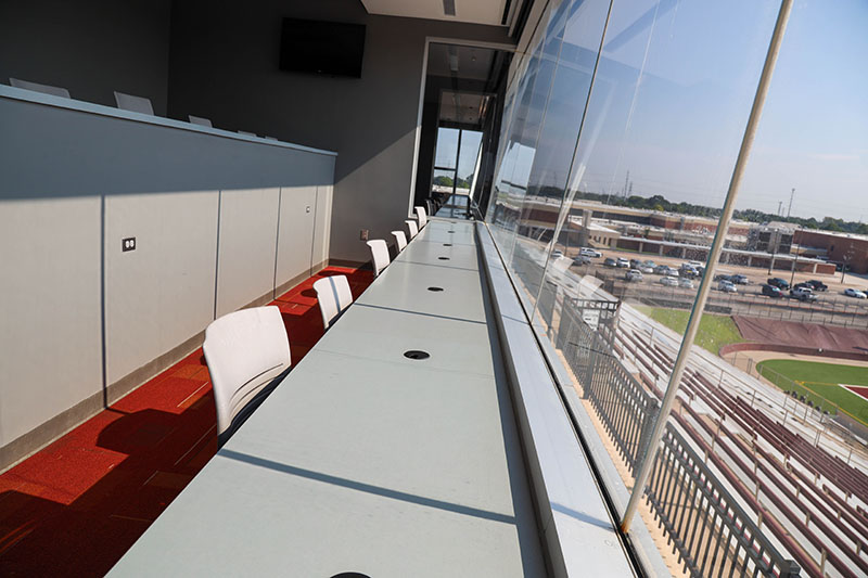 box-seats press box seats